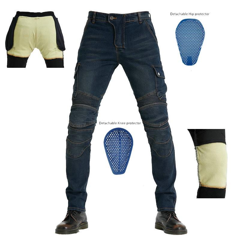 Mens Camo Motorcycle Riding Pants Kevlar Reinforced Anti-tear Motocross Work