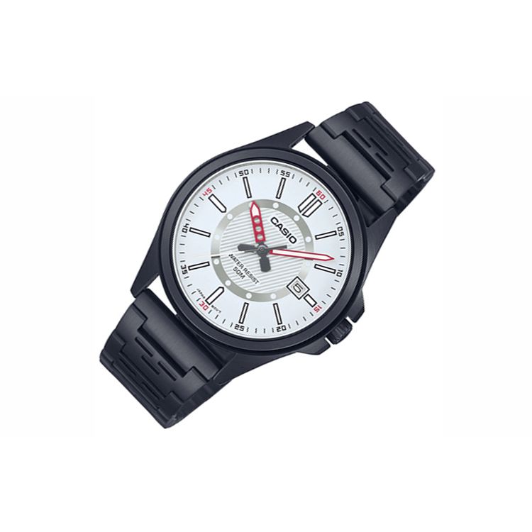 Casio Стандартная серия 50M Водонепроницаемые Элегантные Кварцевые Часы Мужские Часы с Браслетом из Нержавеющей Стали Белые MTP-E700B-7EV