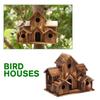 5Hole Bird House Room Wood Families Bluebird Finch Cardinals Hanging Birdhouse For Garden Waterproof And Wear-resistant Sup O0P1