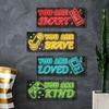 E-sports Game Console Wall Ornament Cartoon Wooden Hanging Board Neon Light Game Sign For Boy