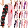 Женские повседневные модные повседневные брюки с принтом на День святого Валентина Брюки с завязками на шнурке