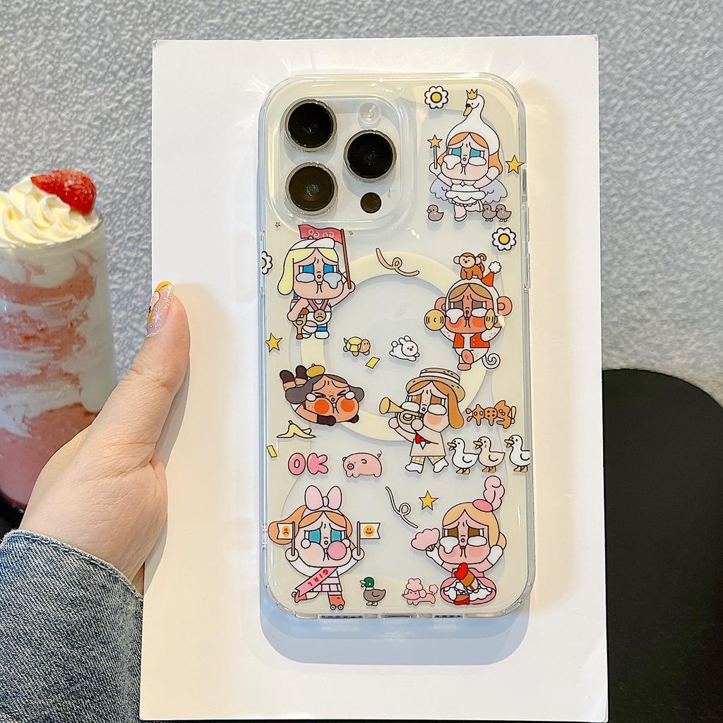 Cute Cartoon Magnetic Case For iPhone 17 16 Pro 15 14 Pro Max Cover Magsafe Cases for iPhone 17Pro