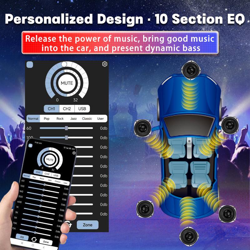 Android Navigation 4*50 Вт автомобильный радиоприемник DSP усилитель модифицированные колонки без потерь Android универсальный проводной автомобильный звук обновление процессор аудиосигнала