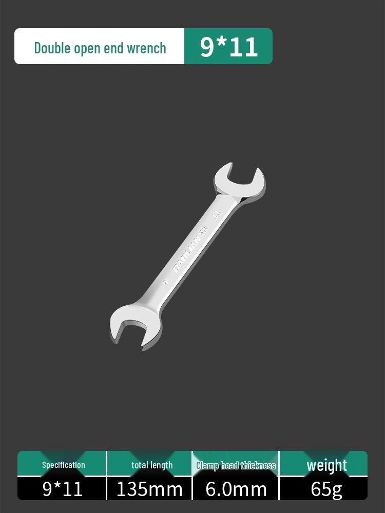 Набор двухсторонних рожковых ключей - Полированная поверхность, Маленький набор инструментов для дома, Помощник для гаек 8-10 мм