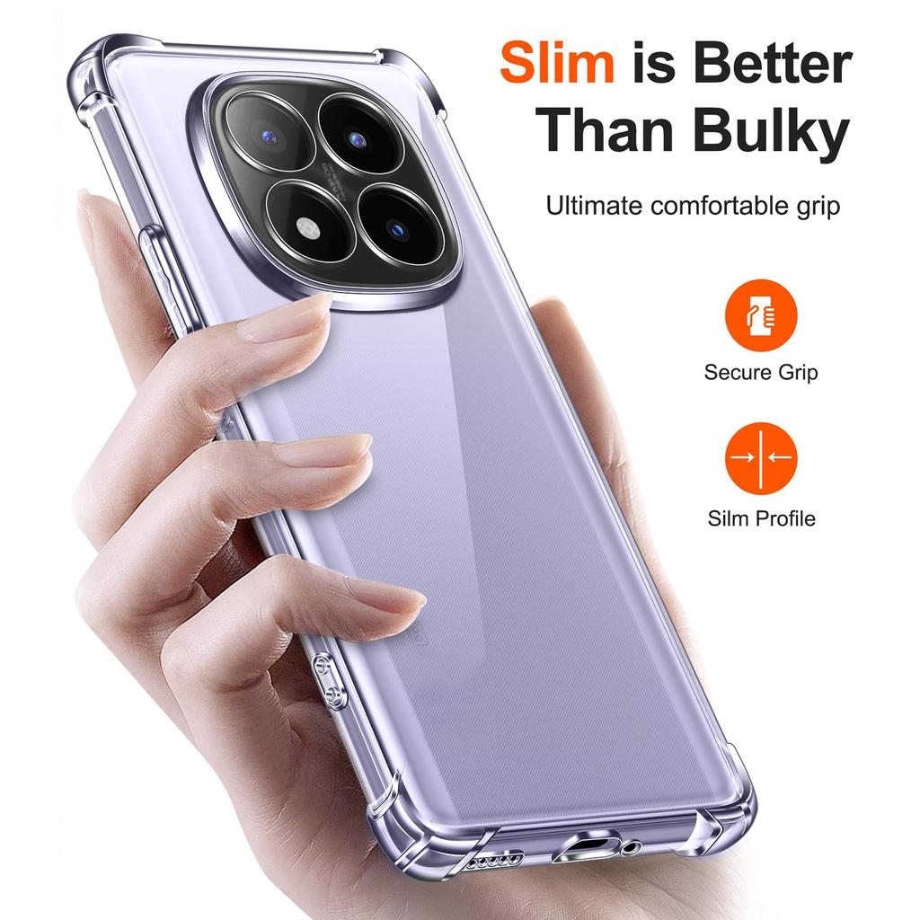 Case for Xiaomi 14T Pro Redmi Note 14 13 Pro Plus 4G 5G Poco C75  Transparent Shock with Soft Tpu Silicone Thin Anti-shock Case