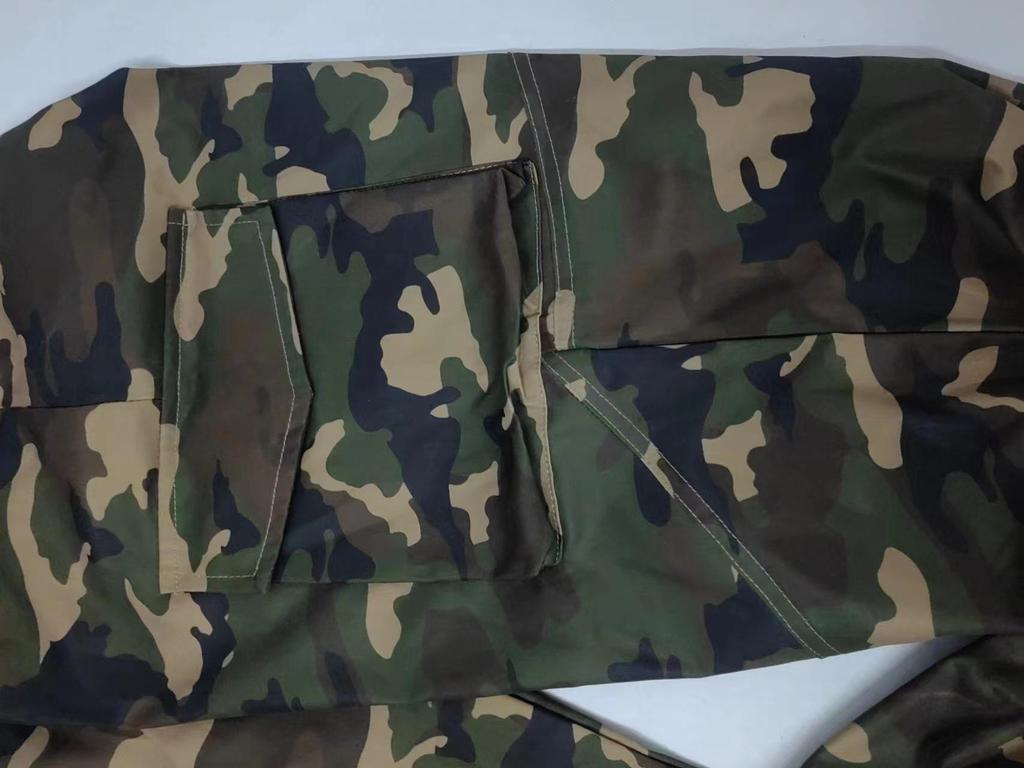 2023 Уличная мода Камуфляжные комбинезоны с кулиской и завязками на щиколотках