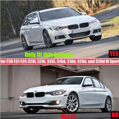 Комплект переднего бампера Lip Body Kit для BMW F30 F31 F35 M Sport 320i 325i 328i 335i 2012-2019 Противотуманные фары Накладка Передний Canards Splitter