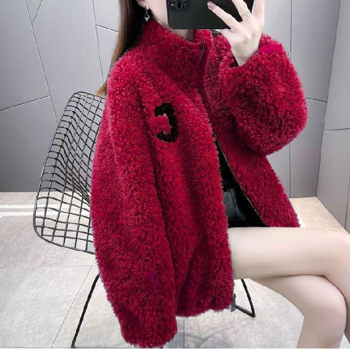 Cardigan Sweater Outdoor Sports Double-sided Velvet Stand-up Collar Jacket Trendy Brand Fleece Clothes Women's Autumn and Winter Windproof Warm Fleece