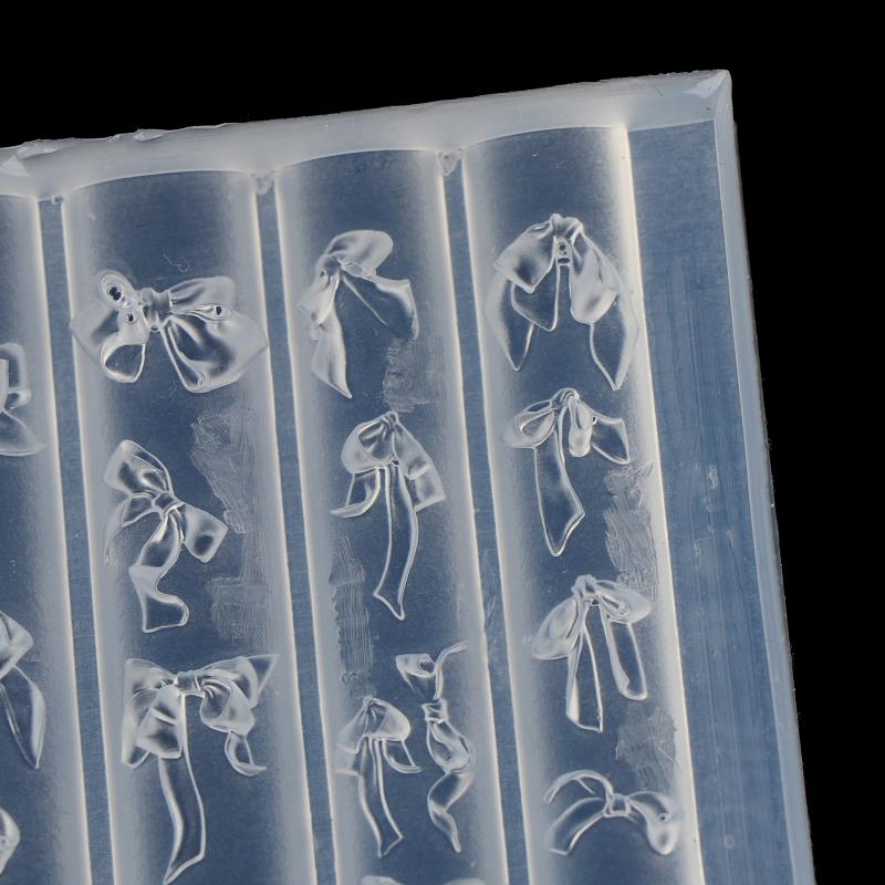 Силиконовые формы для нейл-арта с бантами 3D Множество кружевных бантов-лент Форма для салонного маникюра DIY Профессиональное украшение для ногтей