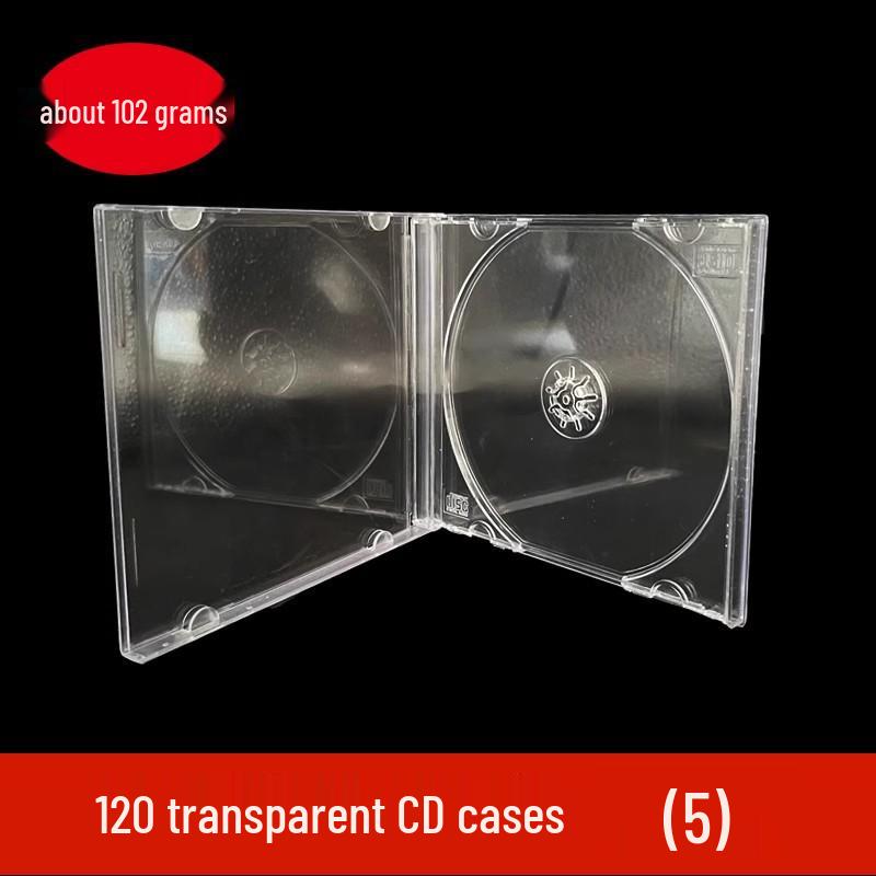 Толстый прозрачный двойной CD-кейс для хранения с вкладышем