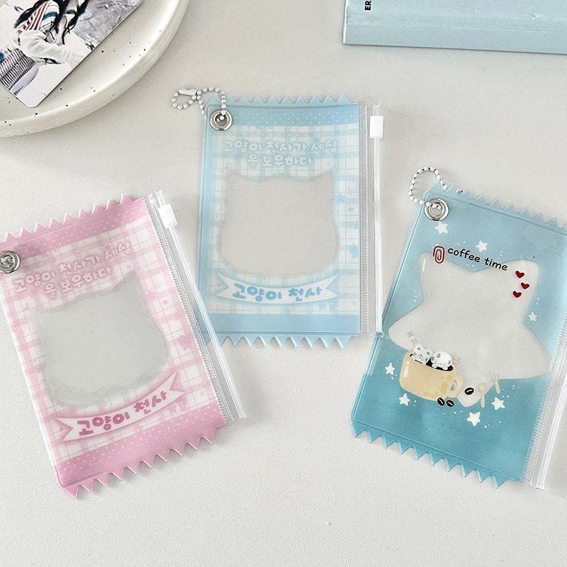 1PC Transparent Candy Bag INS Photocard Holder Idol Photo Card Protective Cover Badge Holder Korean Card Holder Funny