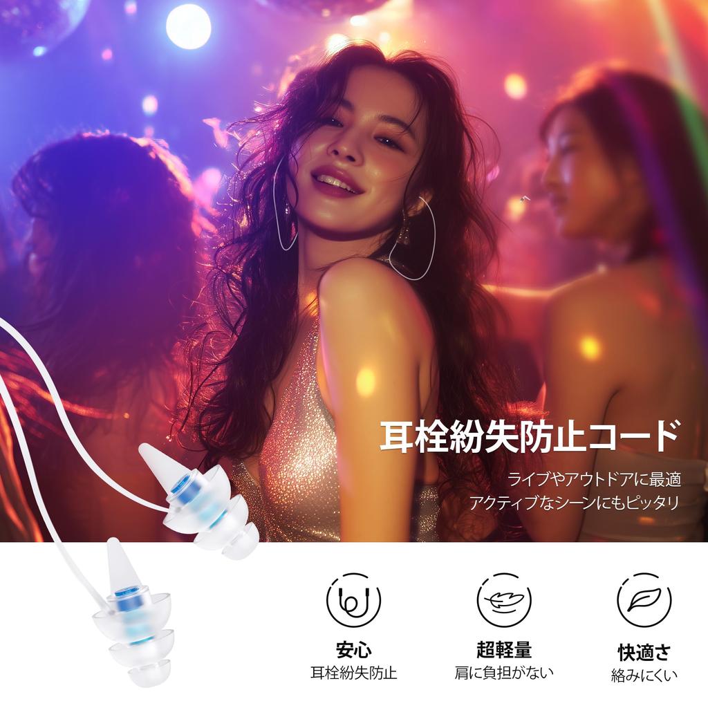 Quietide Защита слуха в реальном времени Идеально для наслаждения громкой музыкой и Моющийся и Включает чехол для переноски и Японские Q48 Синие и SM Беруши,