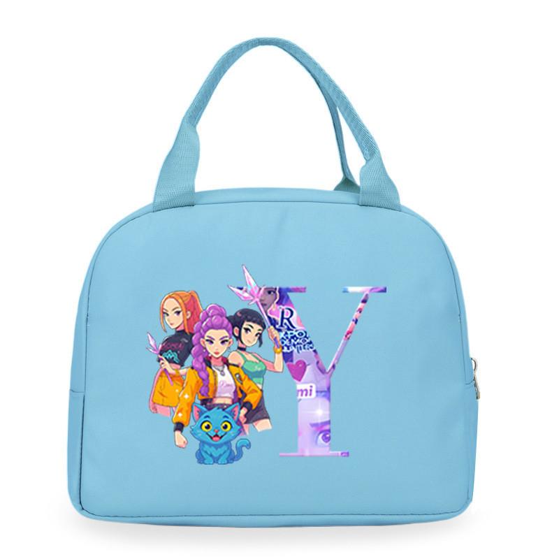 Детские Девочки Kpop Руми Зои Мира Дерпи Саджабойс С Принтом Студенческие Водонепроницаемые Сумки для Еды Ланч-бокса Повседневные Сумки