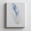Niebiesko-Złote Pióro Niebiesko-Złote Pióro, 70X100 Cm, Bez Ramy, Płótno Premium Na Blejtramie