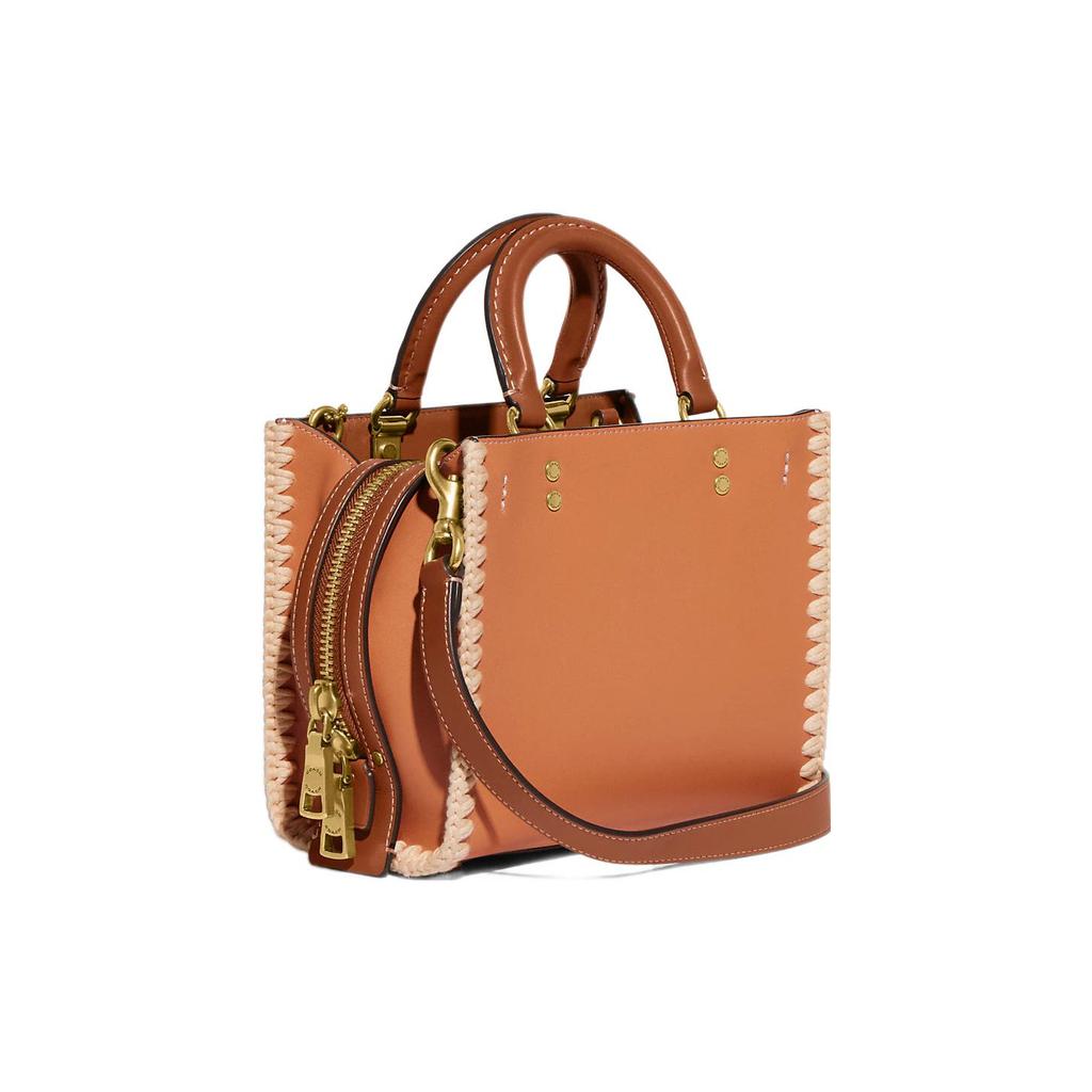 New COACH Rogue Cow Leather Small Square Bag, Handbag, Crossbody Bag Regular Women's Orange CJ636-B4UC8