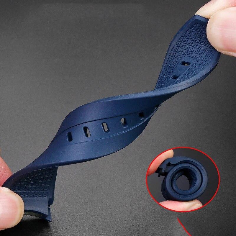 Резиновый ремешок для часов Tissot 1853 Starfish Diving T120, 22 мм, силиконовый ремешок с изогнутым концом, серия T120417A, мужской браслет на запястье