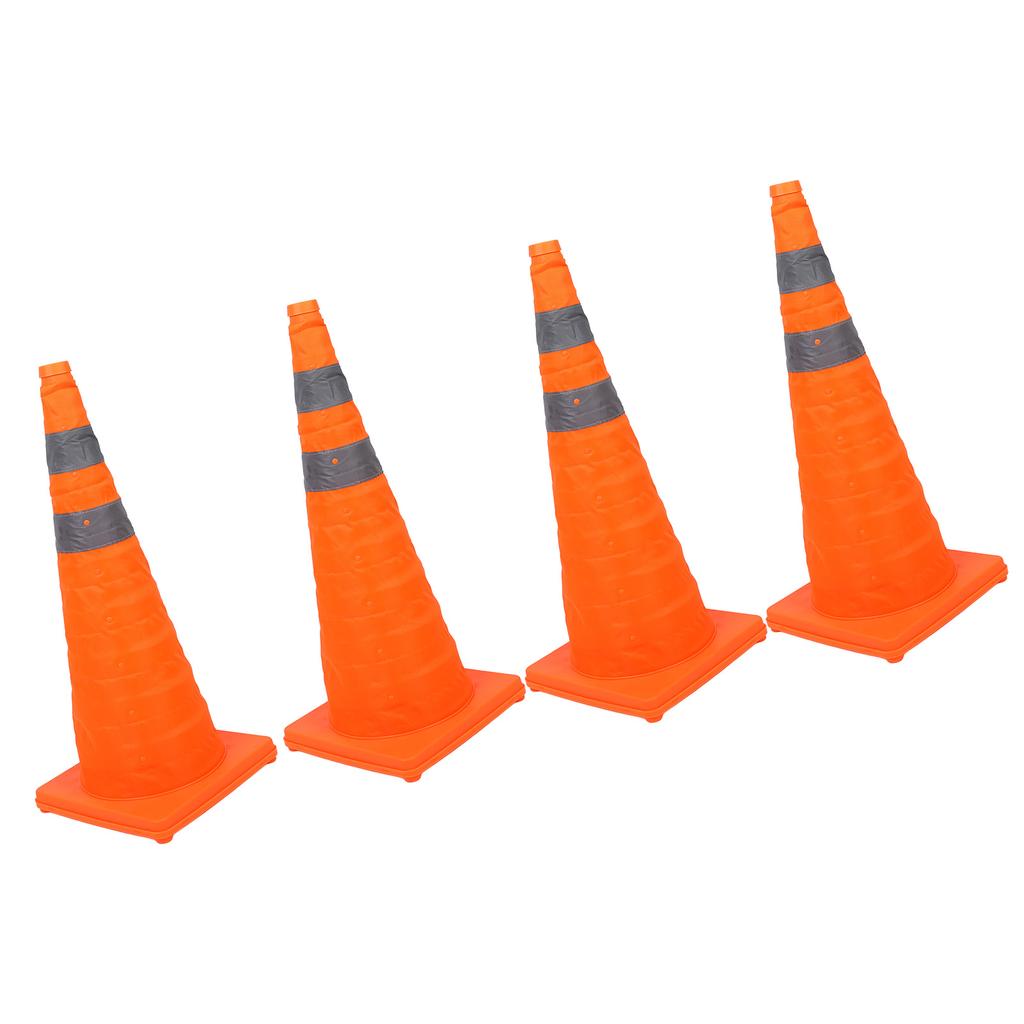4 шт. складной дорожный конус 28 дюймов оранжевый дорожный конус безопасности с 360-градусной светоотражающей полосой для парковки