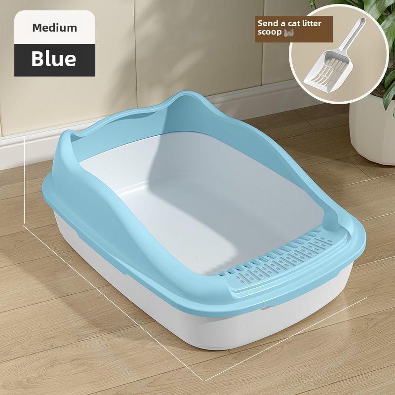 Extra Large Semi-Enclosed Anti-Splash Cat Litter Box