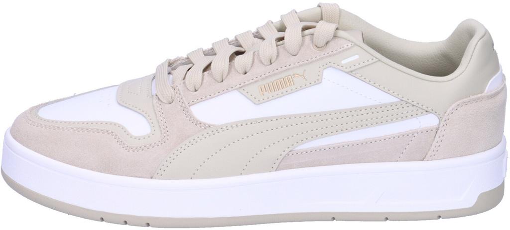 Puma Court Classic Suede Unisex Sneakers White/desert Dust/gold