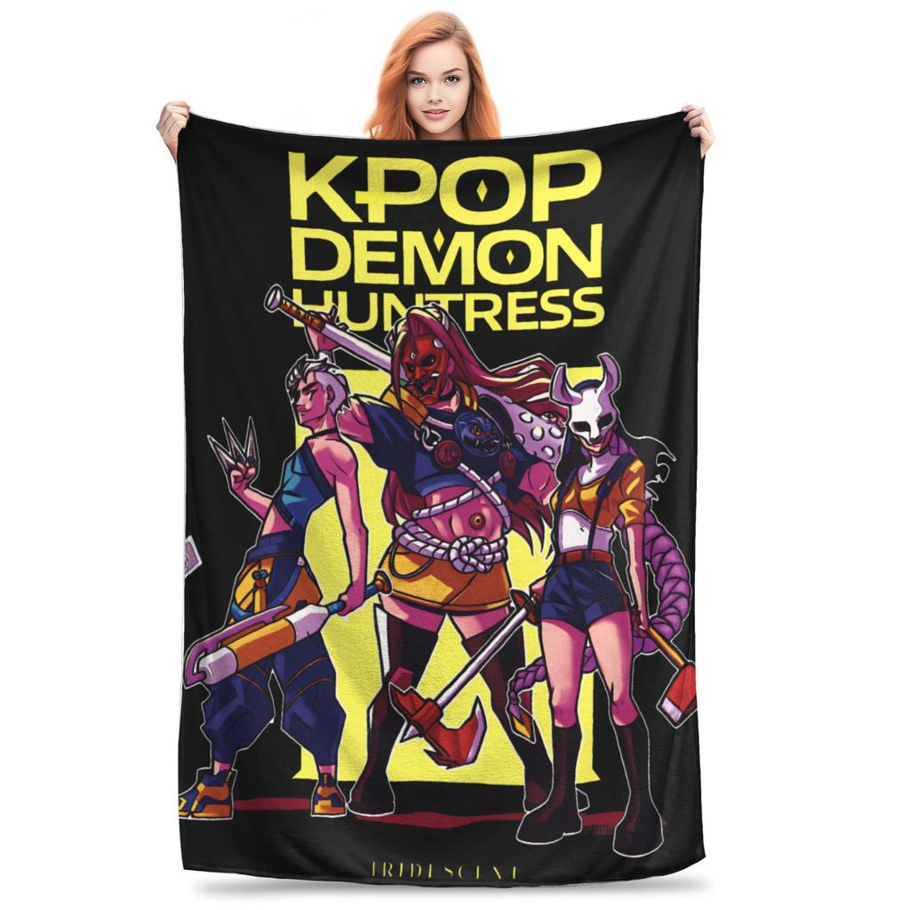 Saja Boys  Kpop Hunter Halloween Blankets Quality Soft Warm  Bedding Throws Autumn Girls Boys Couch Bed Street Trend Bedspread
