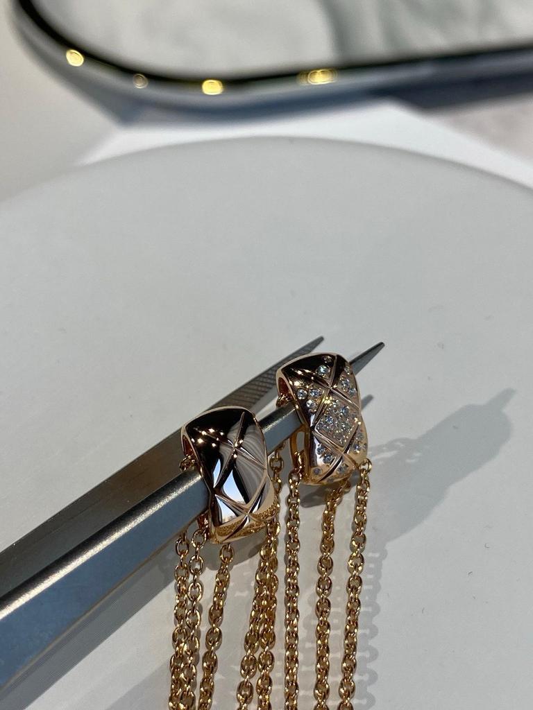 18k Gold Ice Moon & Bean Pendant Necklace Set with Diamond Pattern Choker