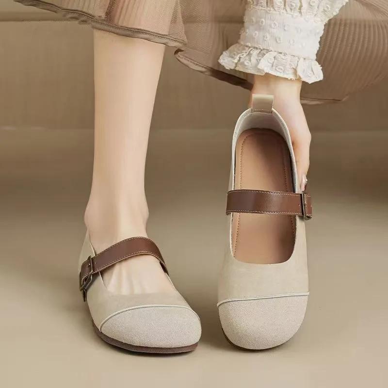 2024 Новая мода Круглый носок Неглубокий носок Универсальные повседневные женские спортивные туфли Однотонные удобные плоские женские туфли