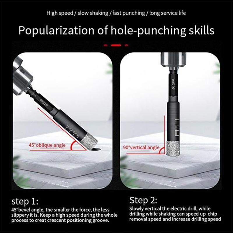 5 шт. сухих алмазных сверл для фарфора, гранита, плитки, стекла, керамики, мрамора, керамической плитки, набор алмазных сверл