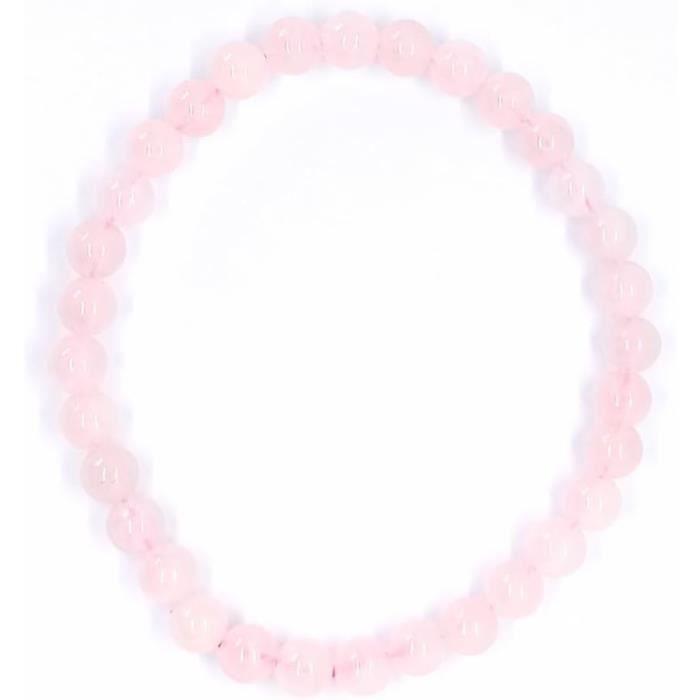 Браслет - Розовый Кварц - 8 мм - Натуральный Камень - Литотерапевтические Украшения - Идея Подарка
