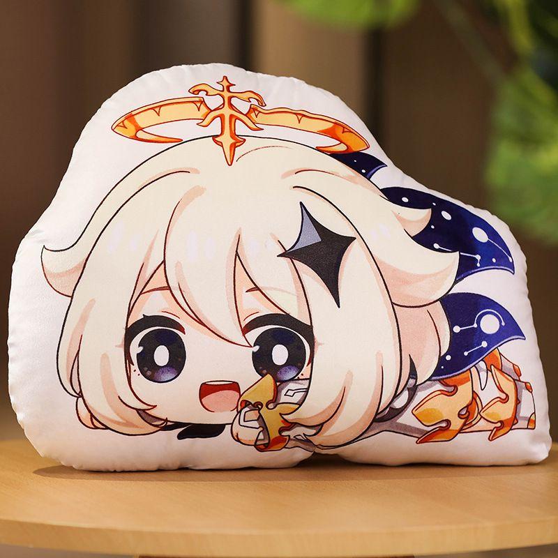 Genshin Impact Game Paimon Cosplay Plush Doll Pillow Stuffed Bed Cosplay Cushion