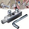 Universal Screw and Bolt Extractor Kit -1/2 "and 3/4" Thread Repair Tool with Spring-loaded Handle, Used for Home and Industrial Pipeline Maintenance