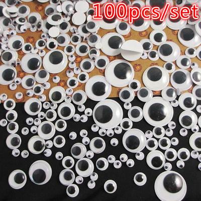 Googly Eyes 100 шт. Wiggly Googly Eyes самоклеящиеся Wdful DIY Скрапбукинг Ремесло