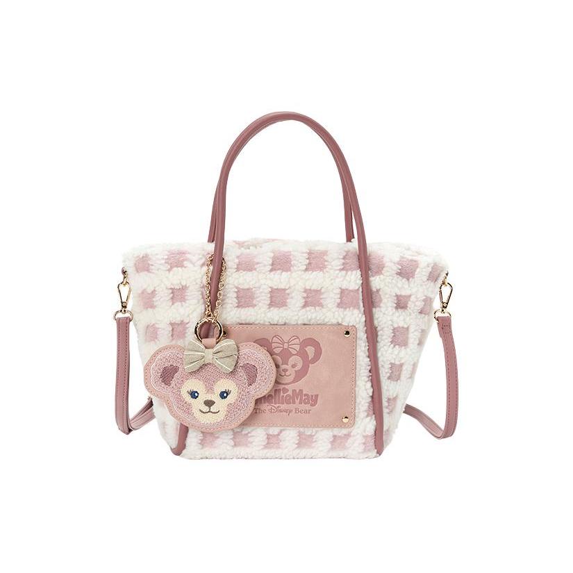 New Disney Plush Tote Shoulder Bag Crossbody Bag Handbag Regular Women's Pink & White 400060362344