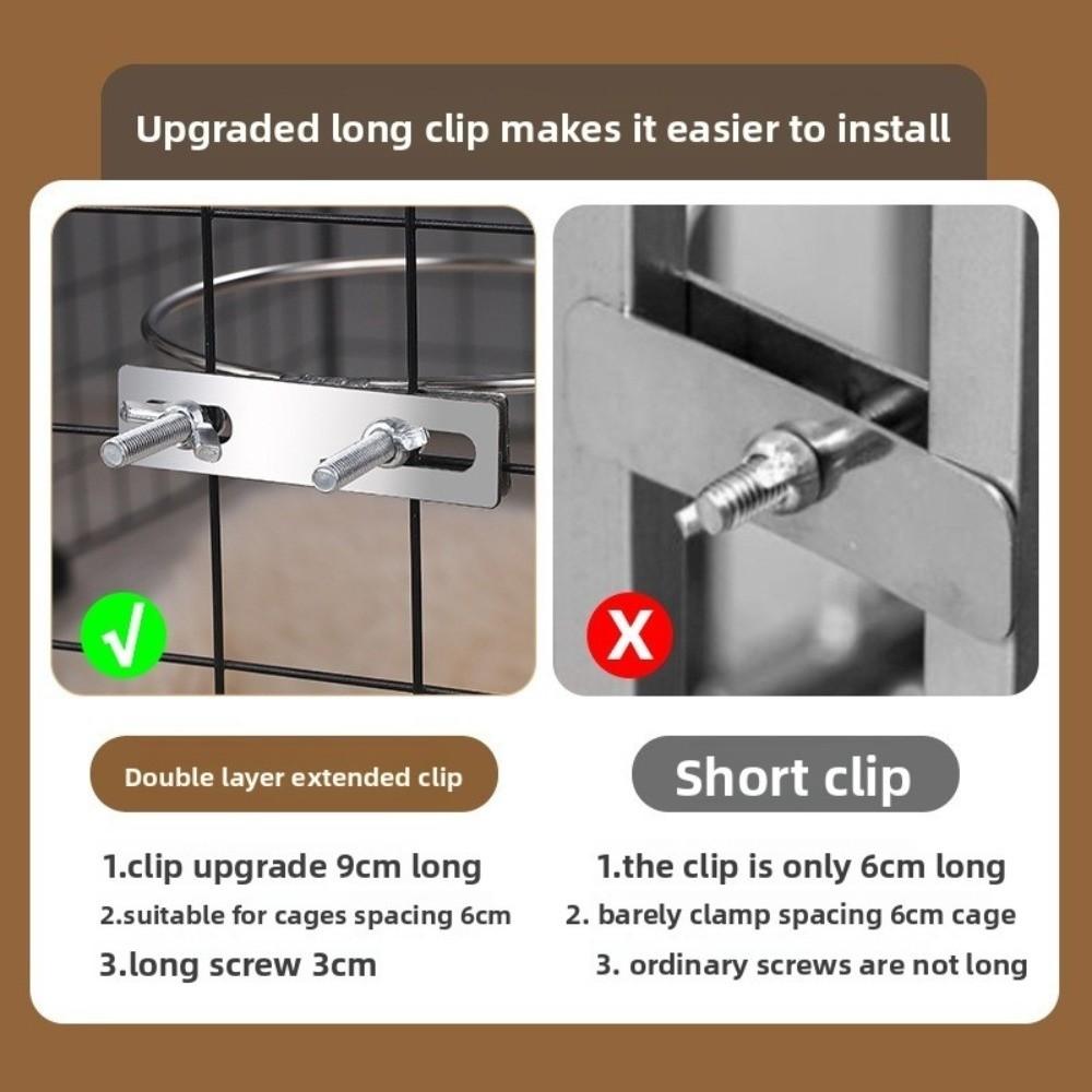 Durable Dog Water Cup Stainless Steel Bird Food Bowl New Pet Food Feeder  Pet Accessories