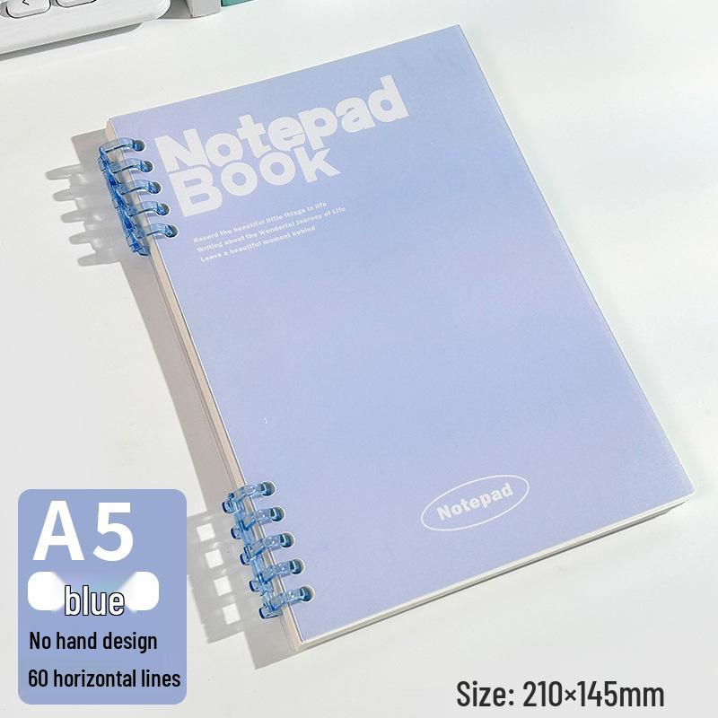 Блокнот А5 на отрывных листах с горизонтальными линиями - Не царапающийся, Простой студенческий дизайн