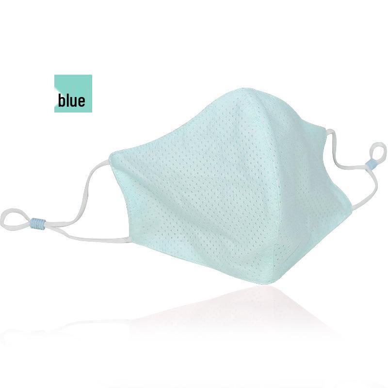 Летняя дышащая велосипедная маска из ледяного шелка - Двусторонняя сетка, с креплением за уши, унисекс.