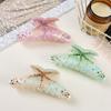 Acetic Acid Starfish Acetate Hair Clip Elegant Crystal Shell Hair Claw Rhinestone Shark Clip Beach