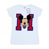 Женская/женская хлопковая футболка с изображением Микки Мауса M Face