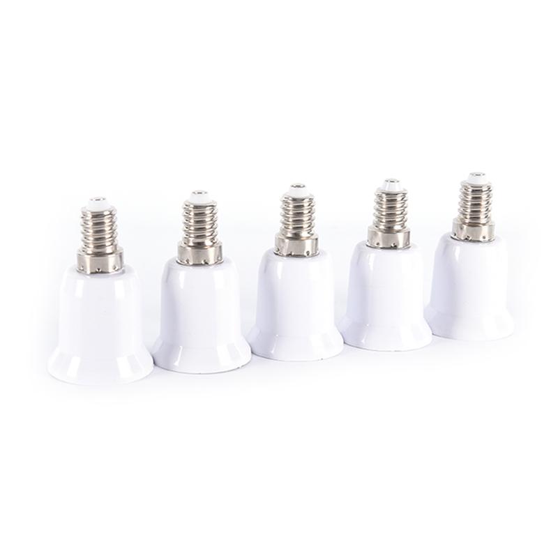 5Pcs E14 To E27 Base Screw Light Lamp Bulb Holder Adapter Socket Converter