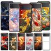 Жесткий чехол из поликарбоната с изображением золотой рыбки для Samsung Galaxy Z Flip 7 6 5 4 Черный чехол для Galaxy Z Flip 3 Складной корпус Fundas Сумка