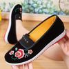 Cloth Shoes Women Soft Non-Slip Middle-aged Ethnic Flat Drive Walk Shoes Breathable Shoes for Woman
