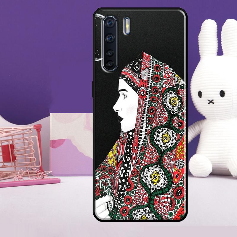 Мусульманский Исламский Арабский Хиджаб Чехол для Девушки Для Oppo A5 Pro A15 A17 A57 A77 A18 A38 A58 A78 A98 A94 A74 A54 A40 A60 A80 A16 A76 A96