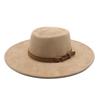 Autumn and winter new fashion ring top suede top hat women concave travel felt top hat jazz hat