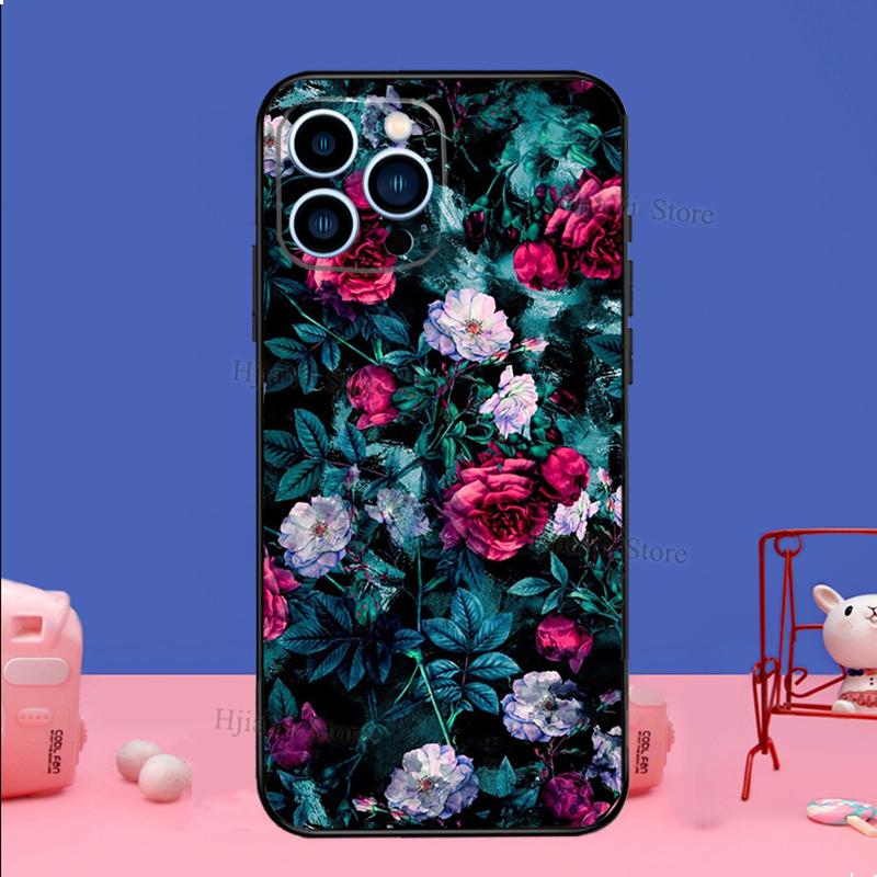 Чехол для телефона с цветком и красной розой для iPhone Samsung Galaxy Redmi Xiaomi Oppo OnePlus Note SA 7 8 9 10 11 12 13 14 20 21 22 23 53 54 Pro Max Plus Ultra