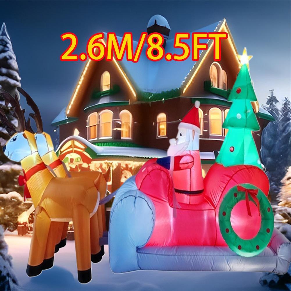Christmas Decorations Inflatable Model Built-in LED Lights Inflated Toys Ornament Xmas Party New Year Garden Yard Outdoor Decor