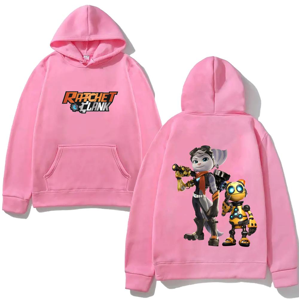 Ratchet & Clank Rift Apart Game Hoodie Casual Sweatshirt Fleece Clothes Unisex with Pocket  Hoody