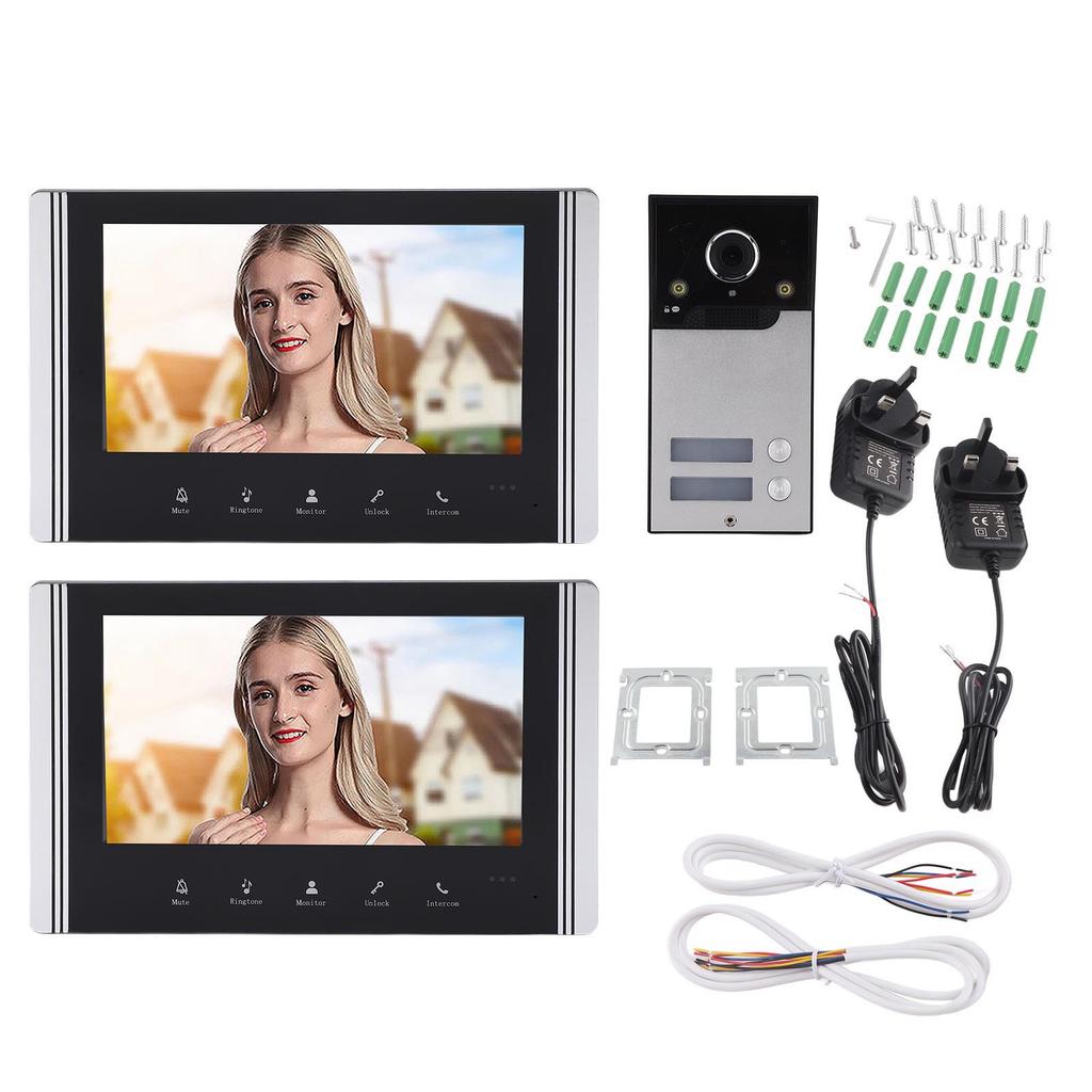 Видеодомофон с 7-дюймовым TFT ЖК-экраном, широкоугольным объективом на 120 градусов для дома и квартиры