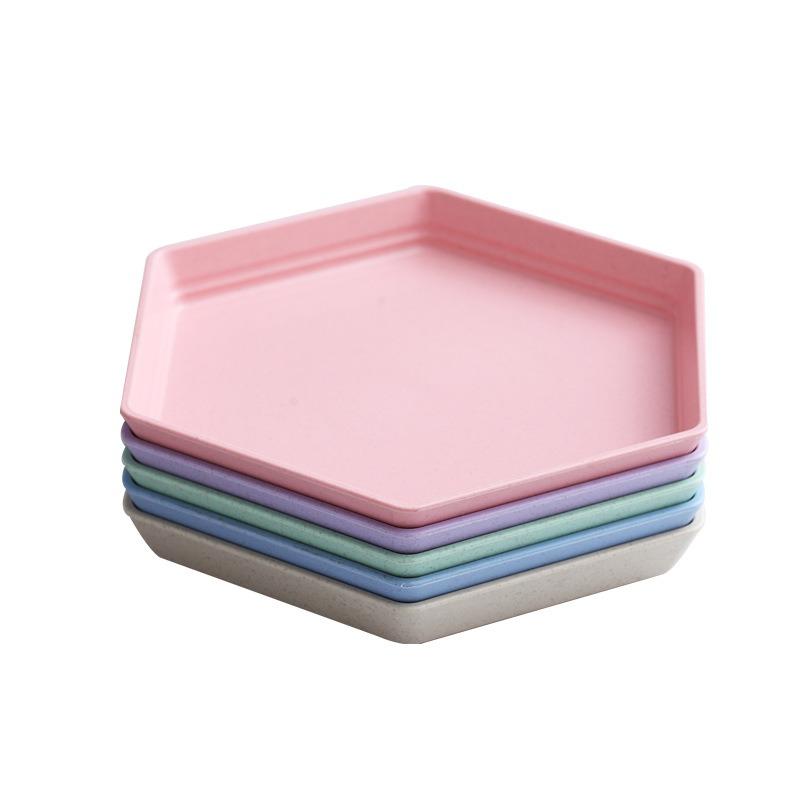 1 шт шестиугольная тарелка для закусок уксусная тарелка бытовая пищевая пластиковая вертел кость вечеринка ужин посуда походная посуда
