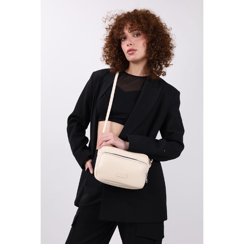 Women's Black 2-compartment Adjustable Strap Shoulder And Crossbody Bag