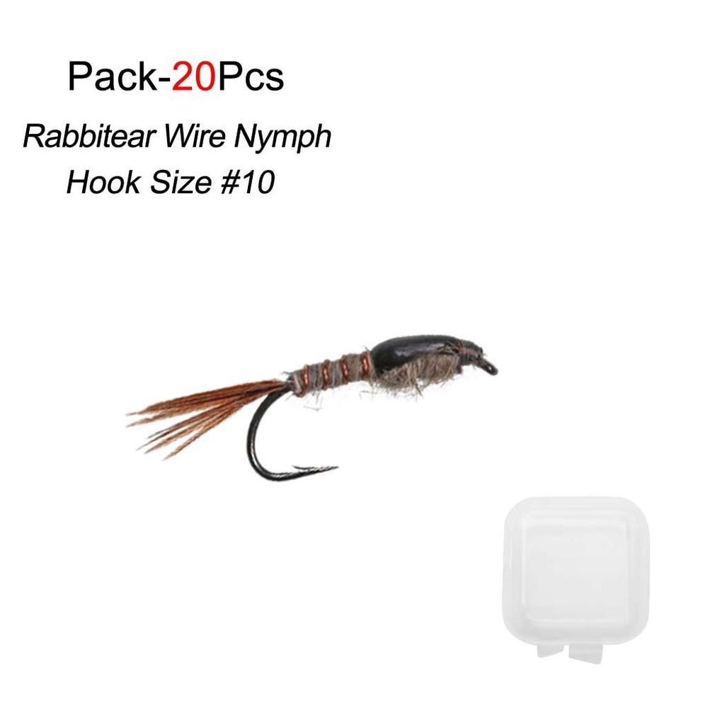 5-30 шт. быстро тонущая черная спинка кроличьих ушей, вольфрамовая бусина, голова нимфы, мухи, форель, приманки для рыбалки нахлыстом #10