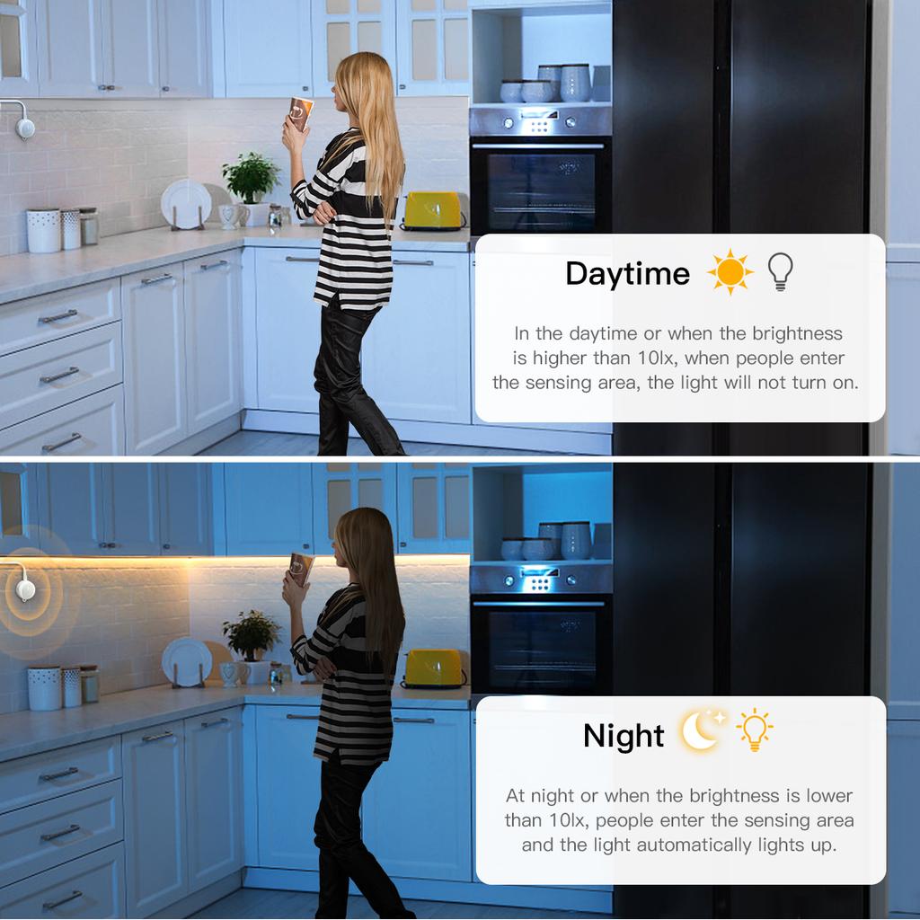 Ультраяркая светодиодная лента COB 5 В с неоновым светом и датчиком движения PIR, 320 светодиодов/м для кухни, рождественская подсветка, украшение лампы